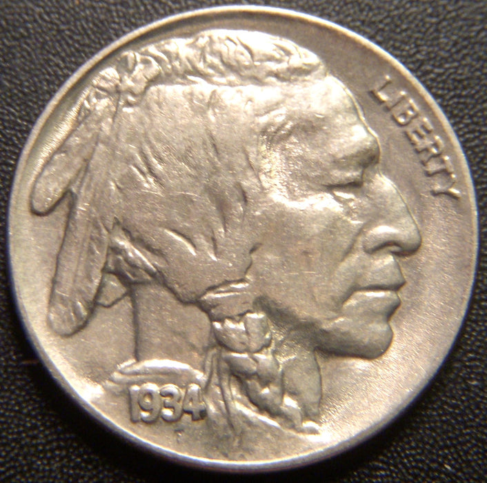 1934 Buffalo Nickel - AU