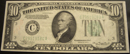 1934A (C) $10 Federal Reserve Note - FR# 2006C