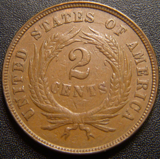 1865 Two Cent - Fine