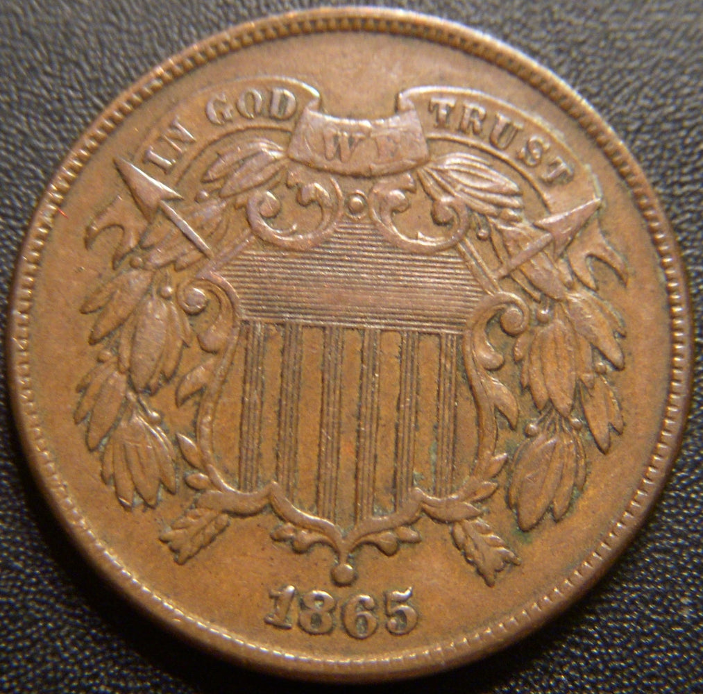1865 Two Cent - Very Fine