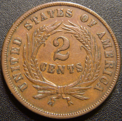 1865 Two Cent - Very Fine