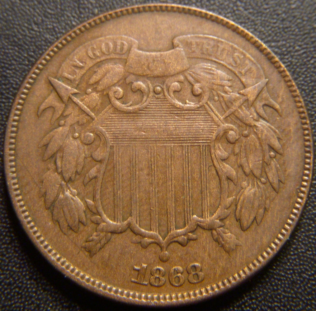 1868 Two Cent - Very Fine