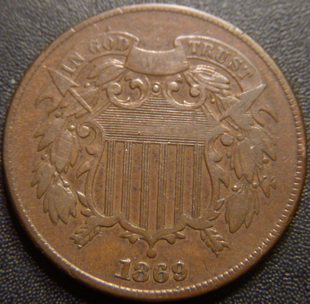 1869 Two Cent - Fine