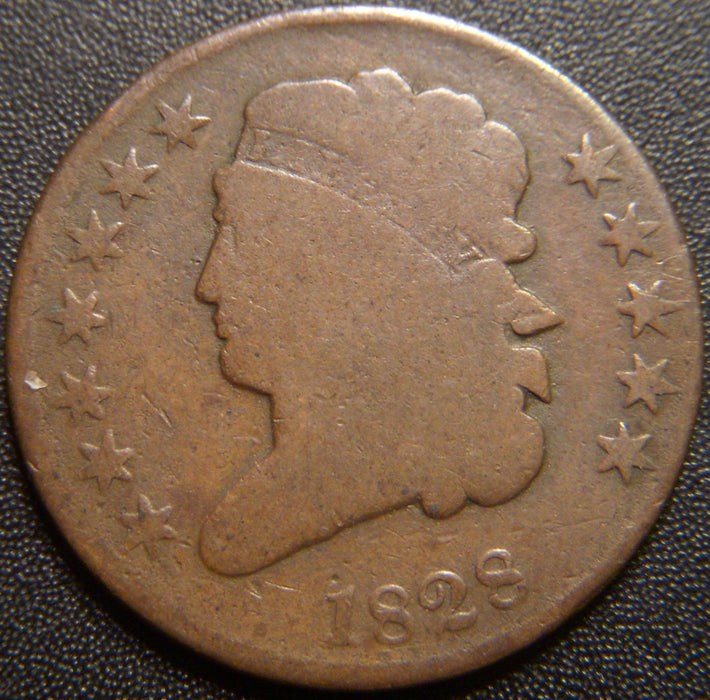 1828 Half Cent - 12 Stars Good