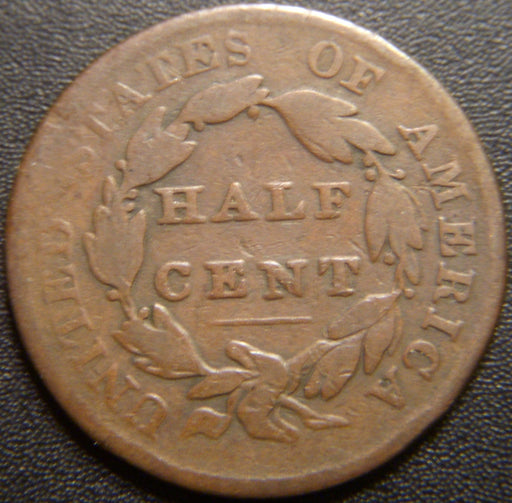 1828 Half Cent - 12 Stars Good