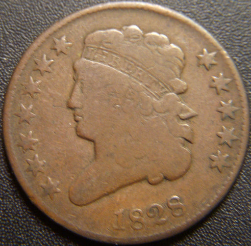 1828 Half Cent - 12 Stars Good