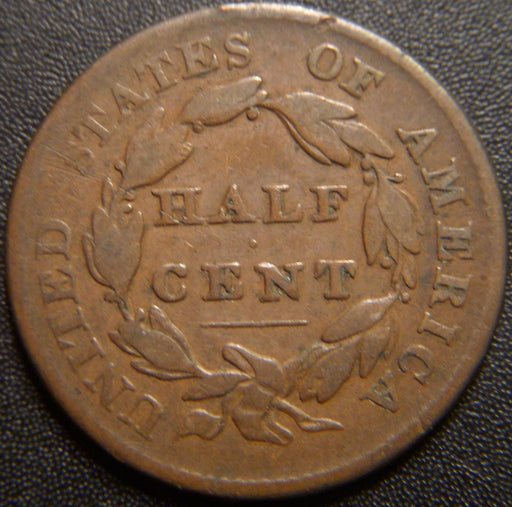 1828 Half Cent - 12 Stars Good