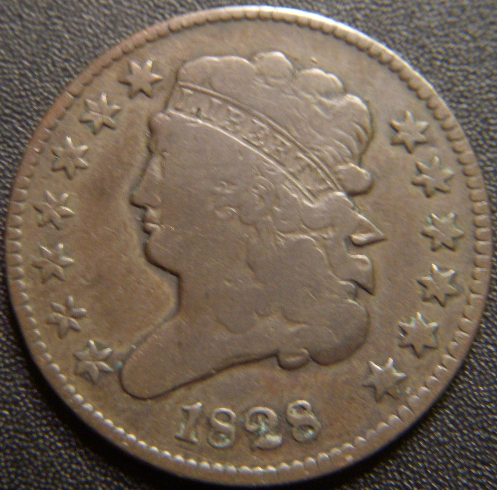 1828 Half Cent - 12 Stars Very Good