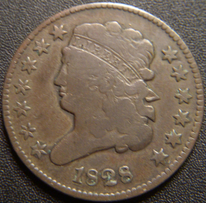 1828 Half Cent - 12 Stars Very Good
