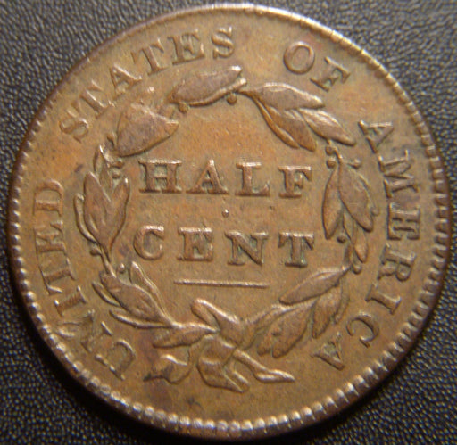 1828 Half Cent - 12 Stars Very Fine