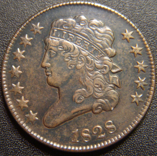 1828 Half Cent - 12 Stars Very Fine