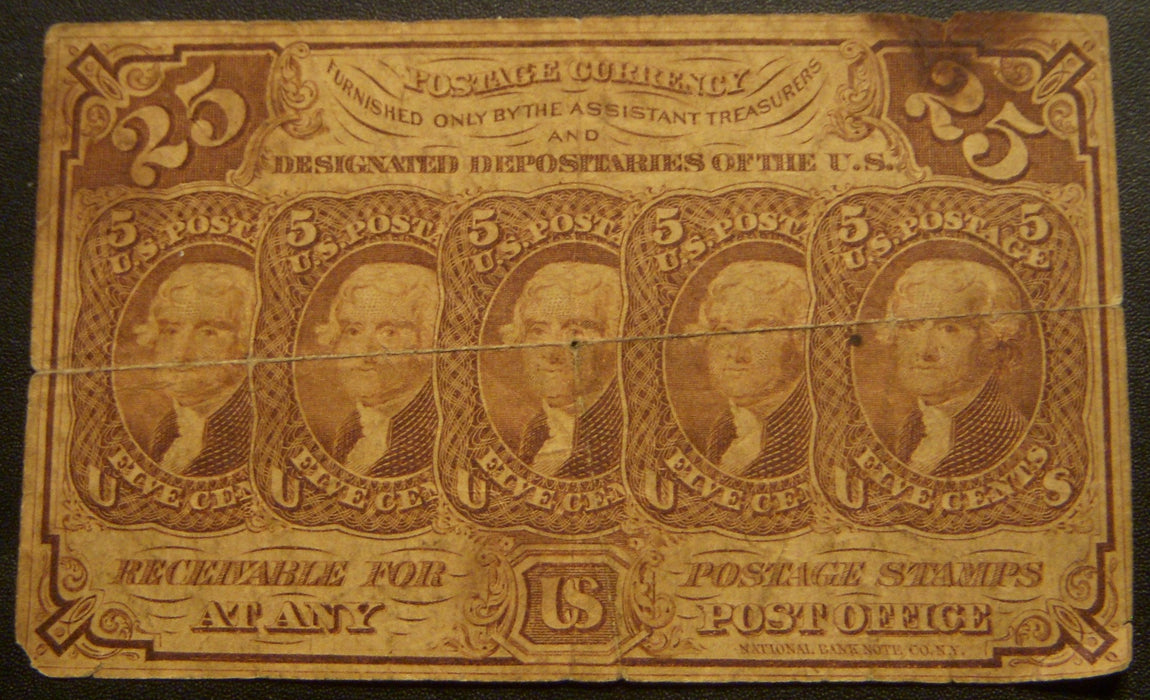 25 Cents Fractional Currency 1st Issue - FR# 1282