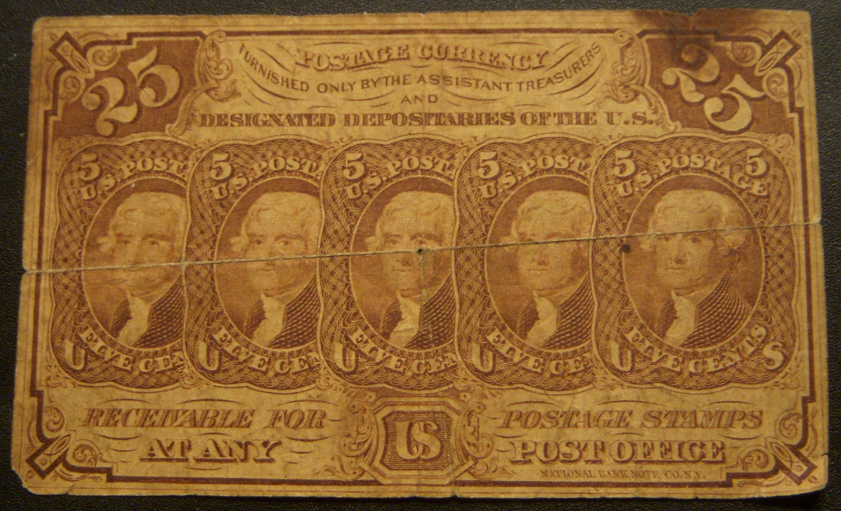 25 Cents Fractional Currency 1st Issue - FR# 1282
