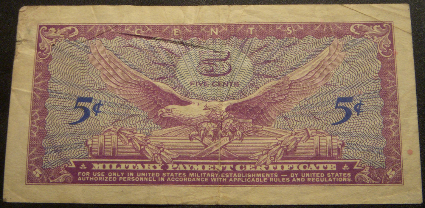 5 Cents Military Payment Certificate - Series 641