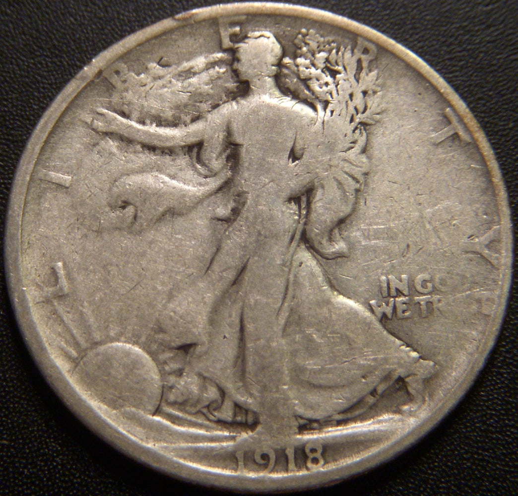 1918-S Walking Half Dollar - Good