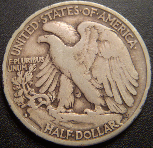 1934-S Walking Half Dollar - Very Good