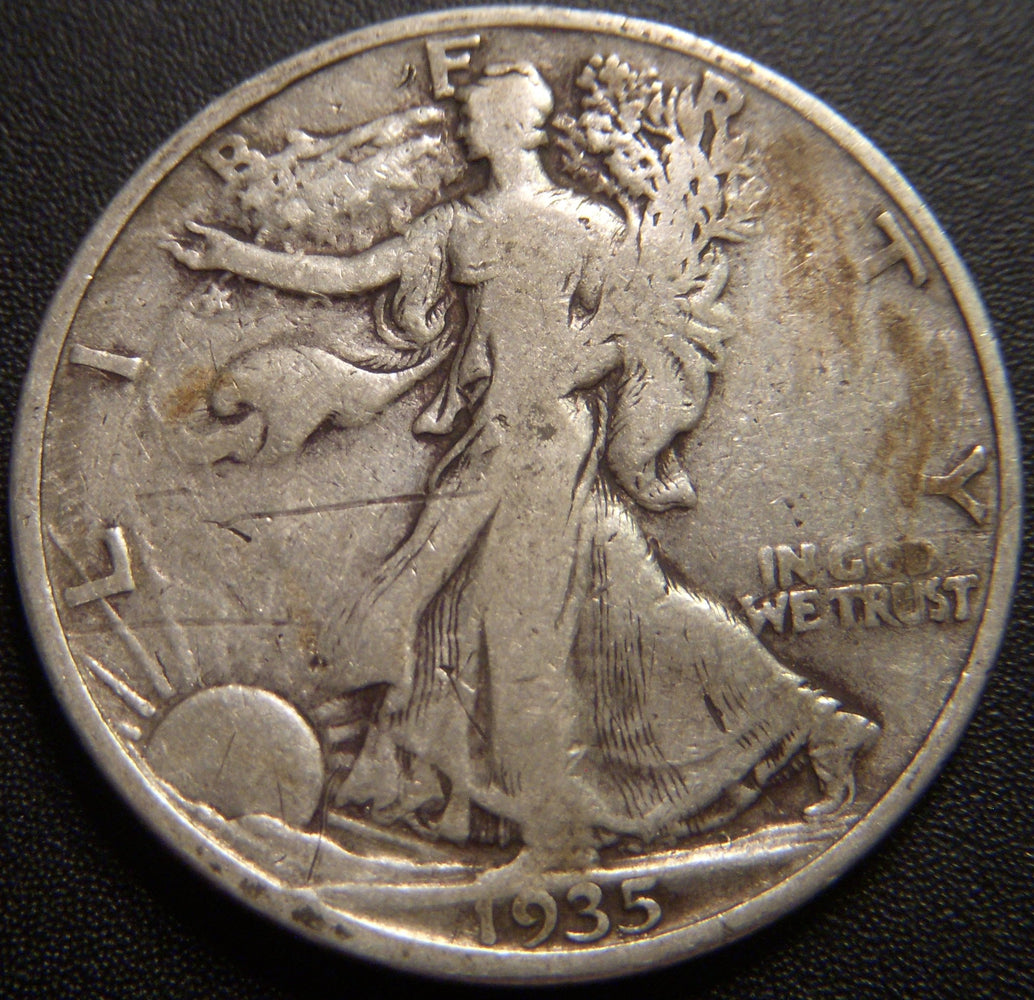 1935-S Walking Half Dollar - Very Good