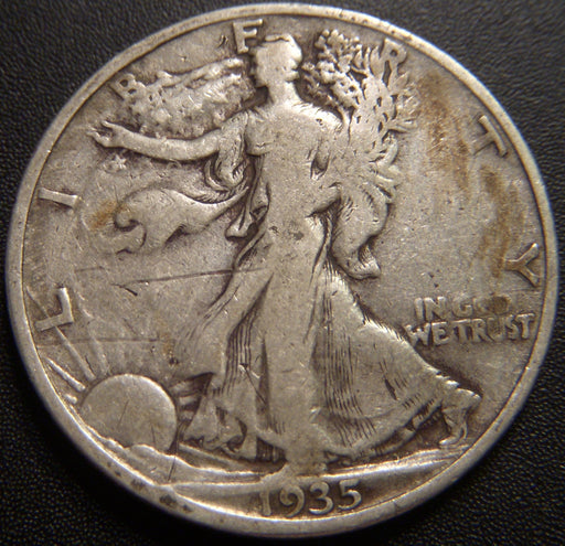 1935-S Walking Half Dollar - Very Good