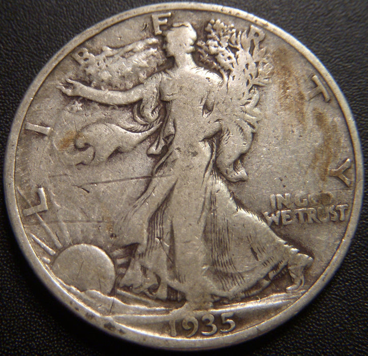 1935-S Walking Half Dollar - Very Good