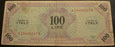 1943 100 Lire Note - Italy Allied Military Currency