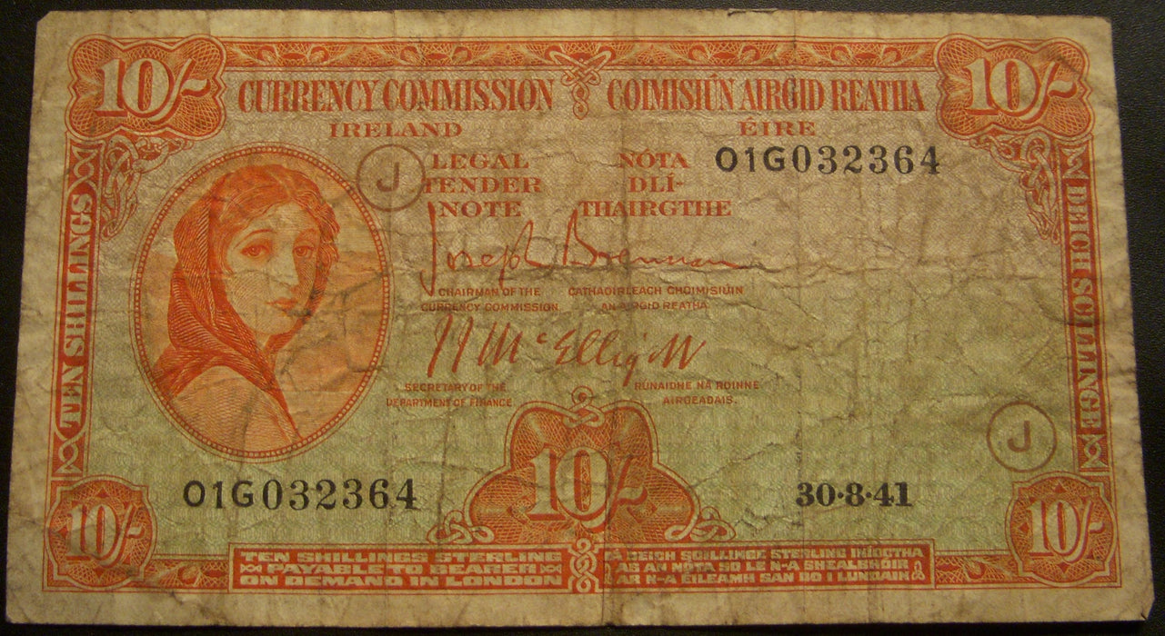 1941 10 Schillings Note - Ireland