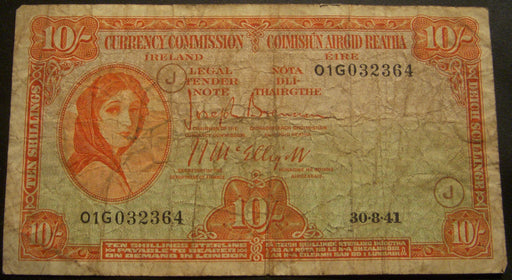 1941 10 Schillings Note - Ireland