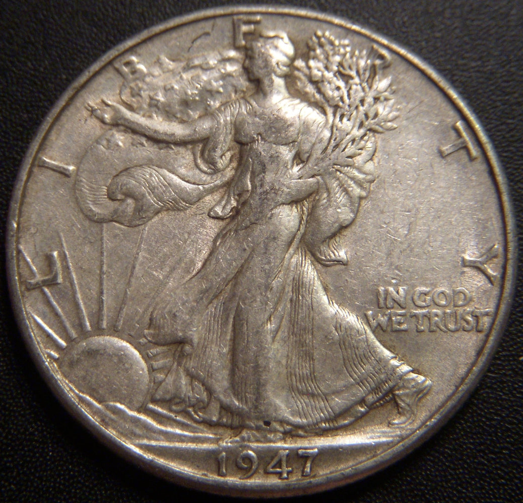 1947-D Walking Half Dollar - Extra Fine