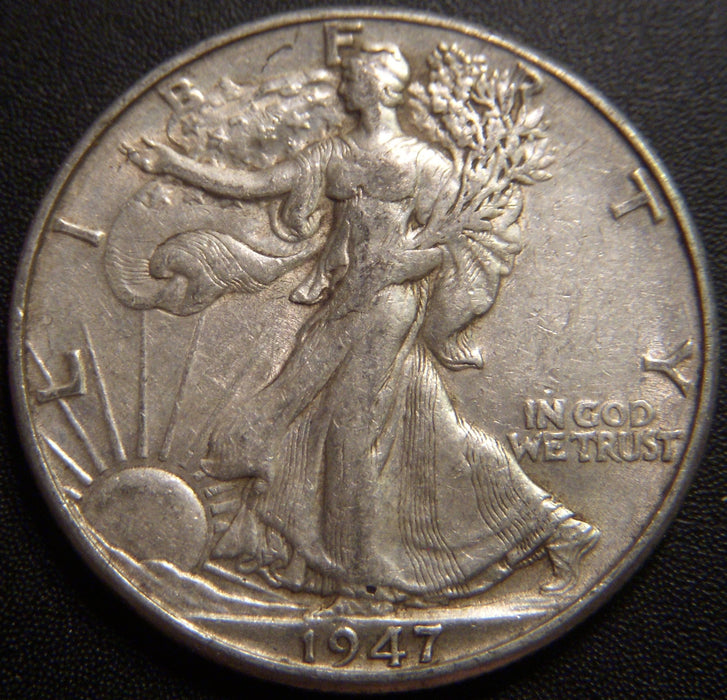 1947-D Walking Half Dollar - Extra Fine