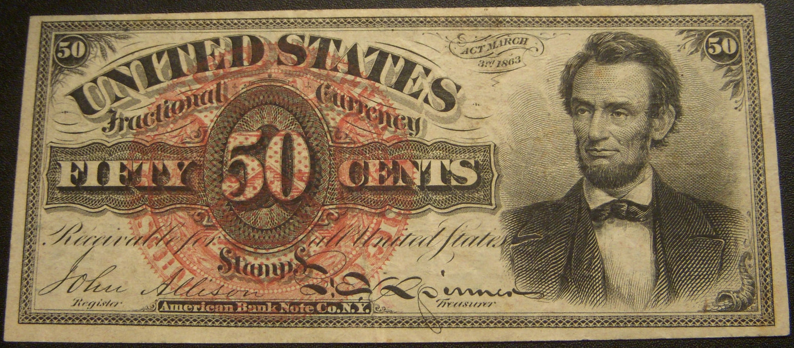 50 Cents Fractional Currency 4th Issue - FR# 1374
