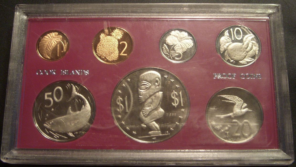 1972 7 Coin Proof Set - Cook Islands