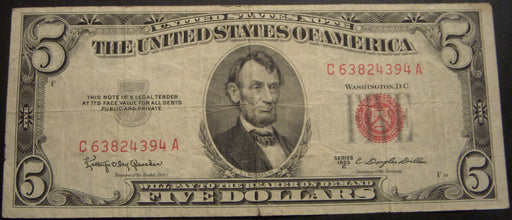 1953C $5 United States Note - FR# 1535