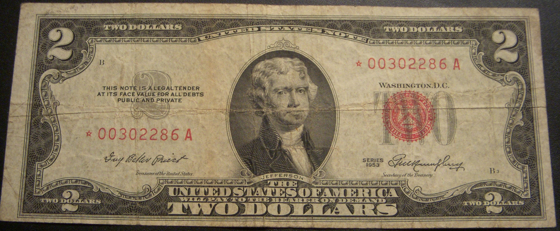 1953 $2 United States Note - FR# 1509* STAR Note