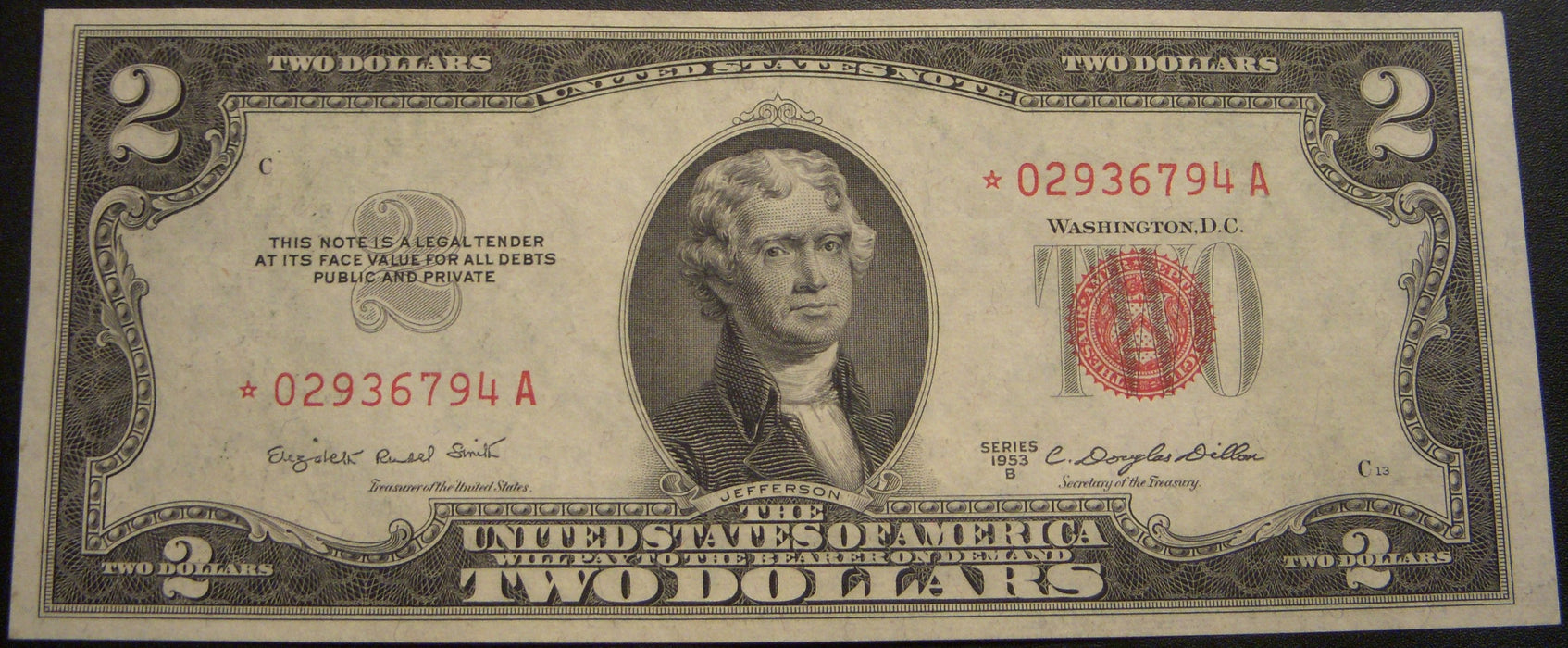 1953B $2 United States Note - FR# 1511* STAR Note