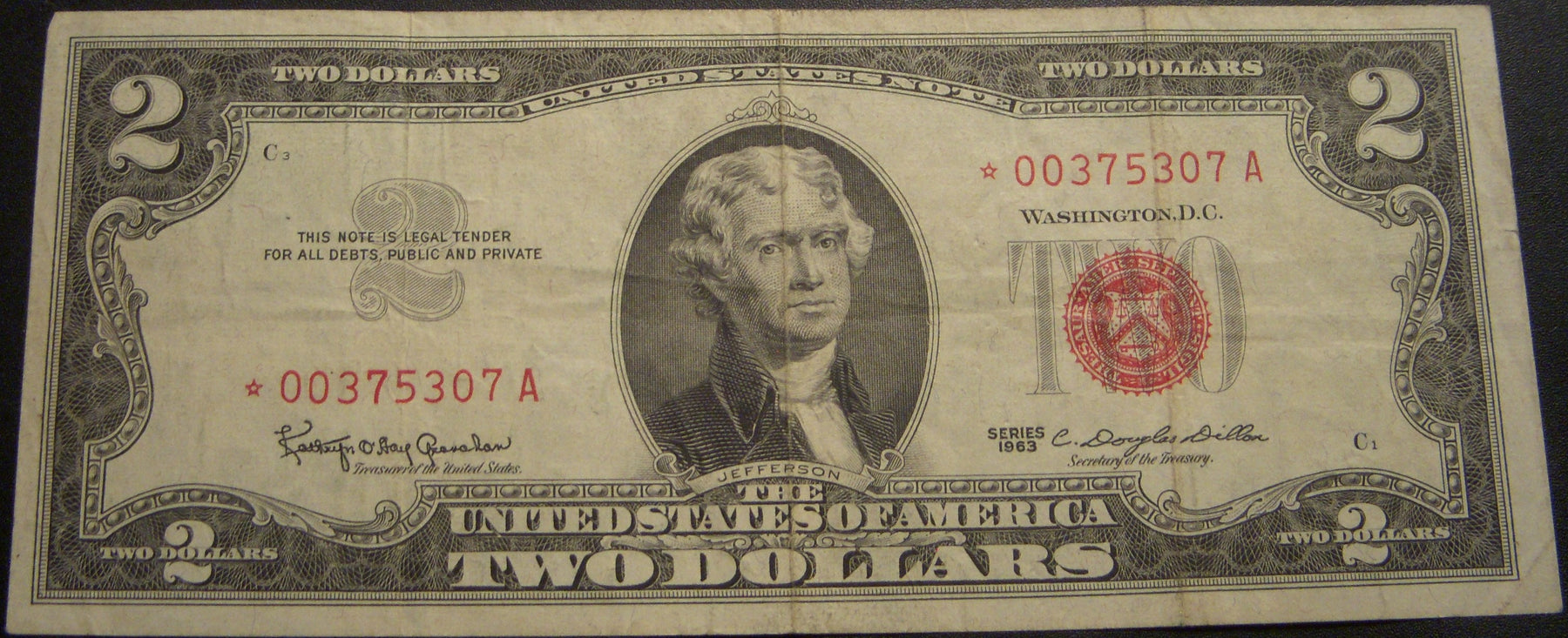 1963 $2 United States Note - FR# 1513* STAR Note