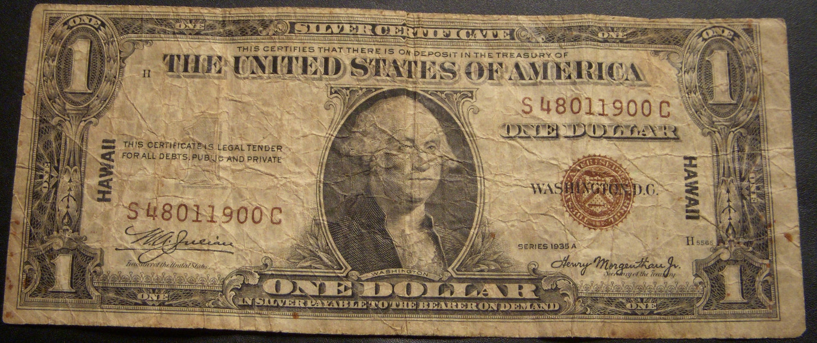 1935A Hawaii $1 Silver Certificate - FR# 2300