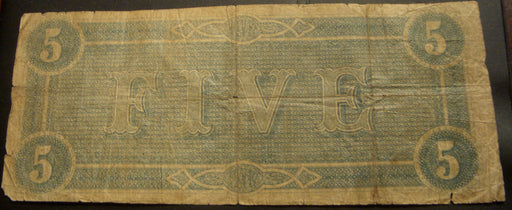 1864 $5 Confederate States of America - T69