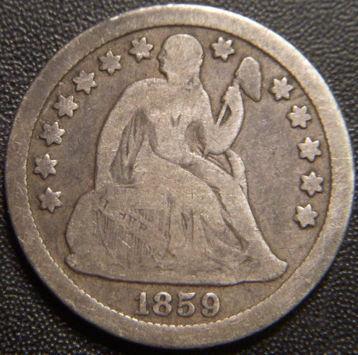 1859-O Seated Dime - Very Good