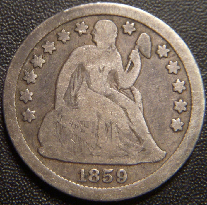 1859-O Seated Dime - Very Good