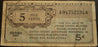 Series 461 - 5 Cents Military Payment Certificate