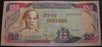 2003 $50 Dollar Note - Jamaica