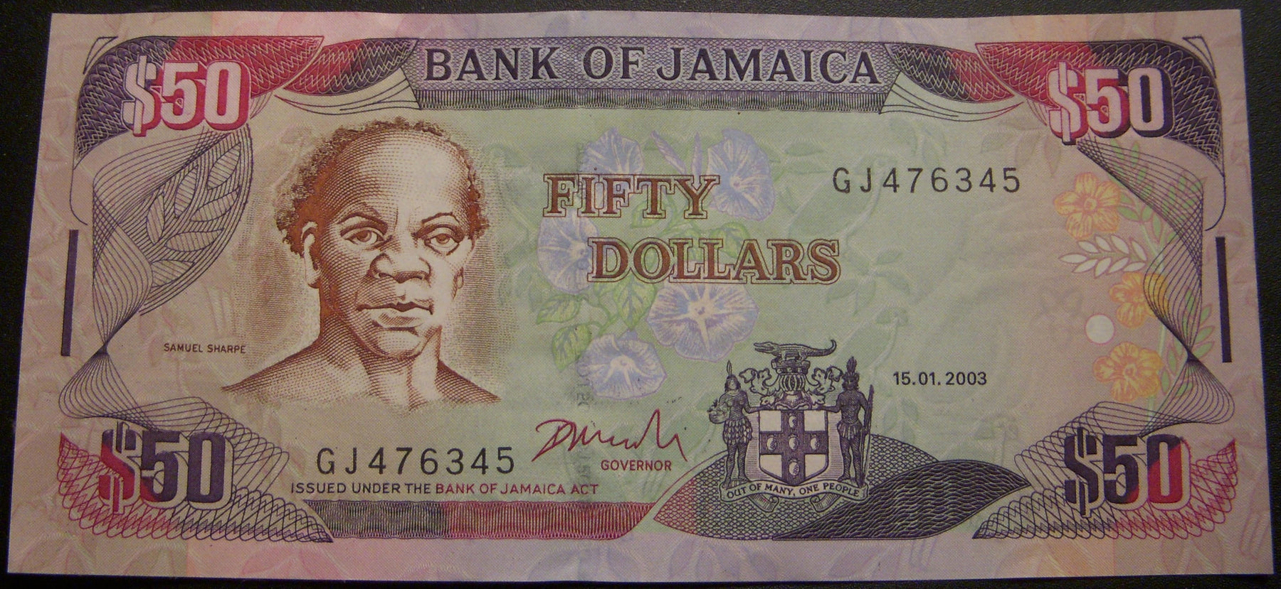 2003 $50 Dollar Note - Jamaica