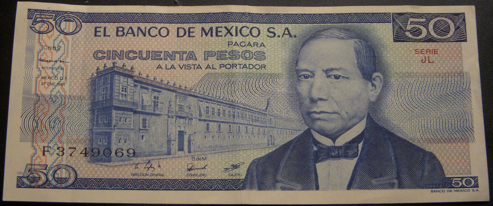 1981 50 Pesos Note - Mexico