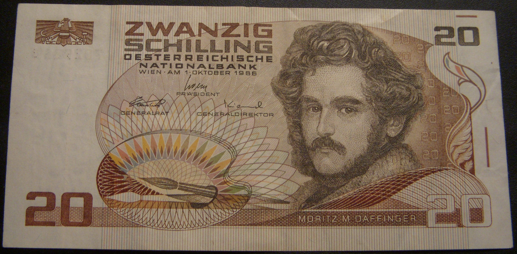 1986 20 Zwanzig Schilling Note - Austria
