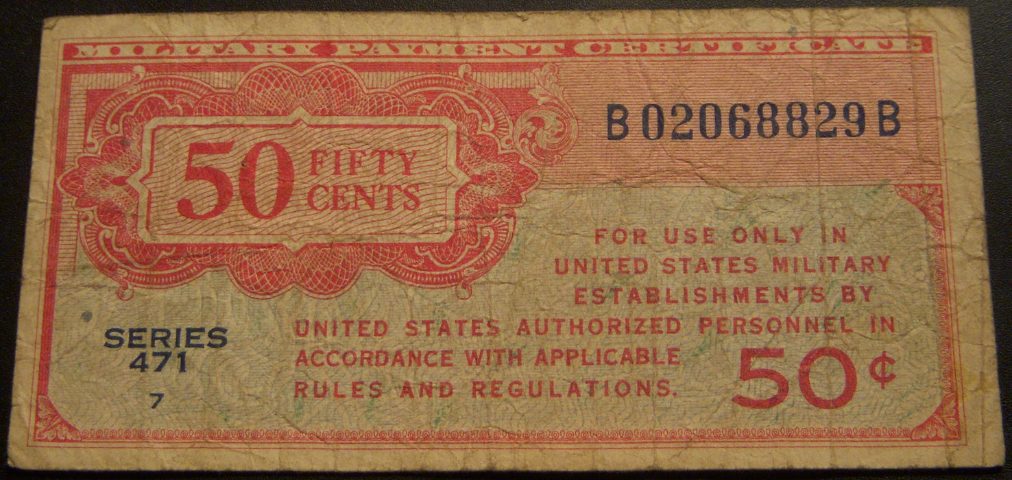 Series 471 - 50 Cents Military Payment Certificate