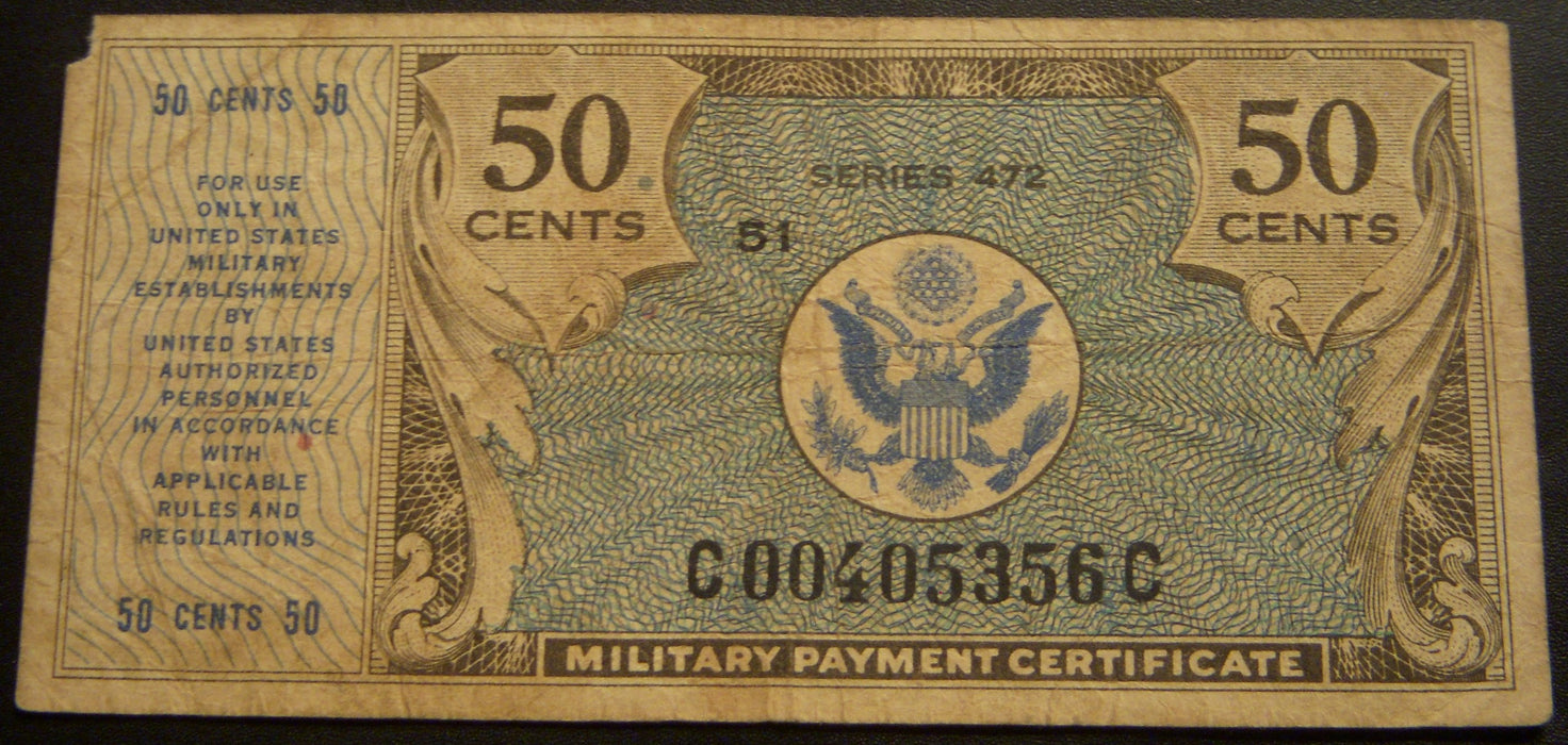 Series 472 - 50 Cents Military Payment Certificate