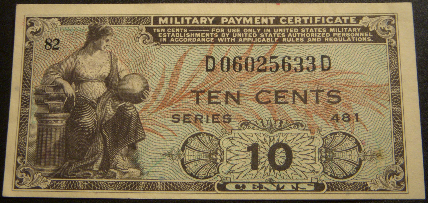 Series 481 - 10 Cents Military Payment Certificate