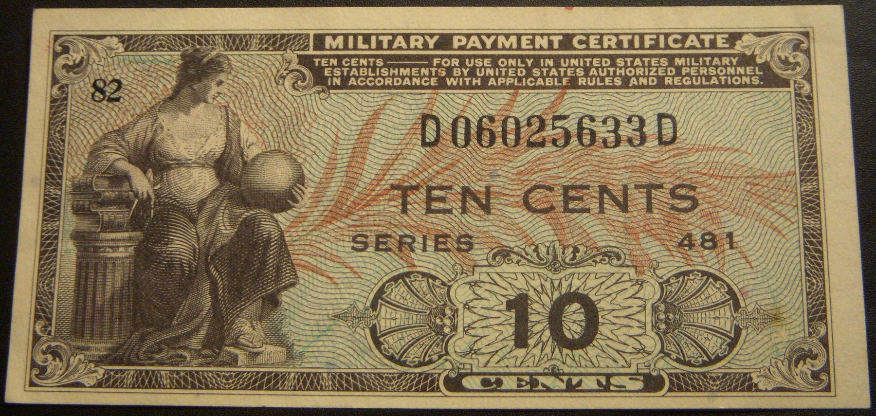 Series 481 - 10 Cents Military Payment Certificate