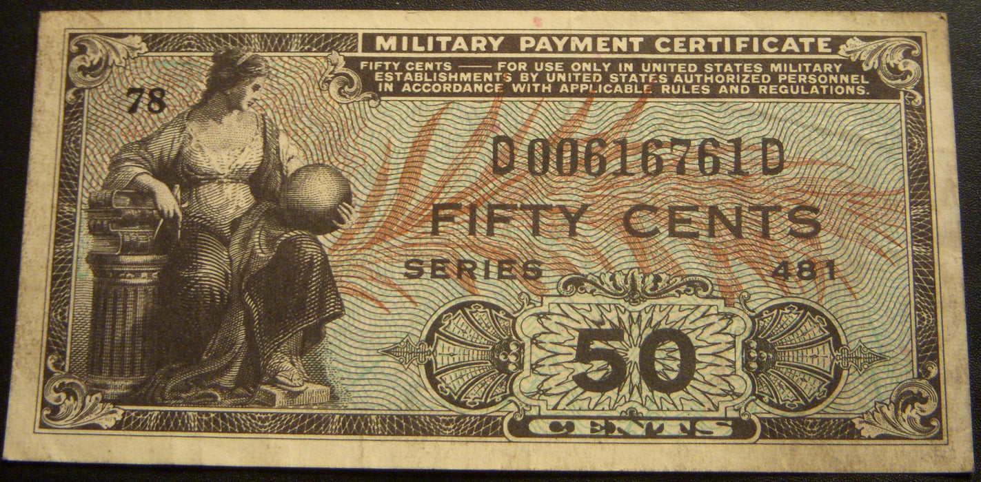Series 481 - 50 Cents Military Payment Certificate
