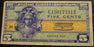 Series 521 - 5 Cents Military Payment Certificate
