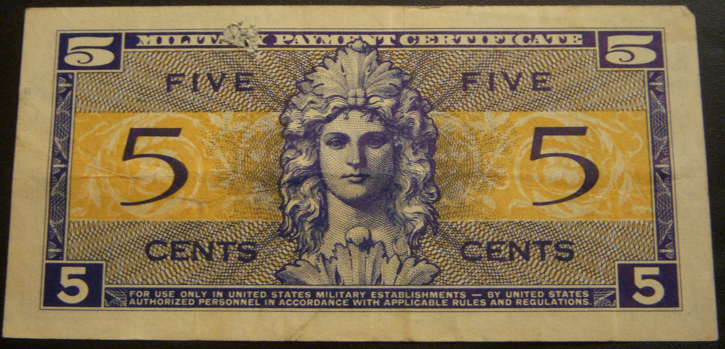 Series 521 - 5 Cents Military Payment Certificate